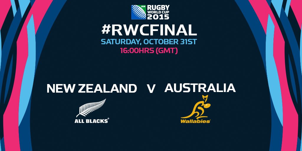 rugbyworldcup's tweet photo. Ladies and gentlemen, your #RWC2015 finalists... #RWCFinal https://t.co/fItmR7euz2