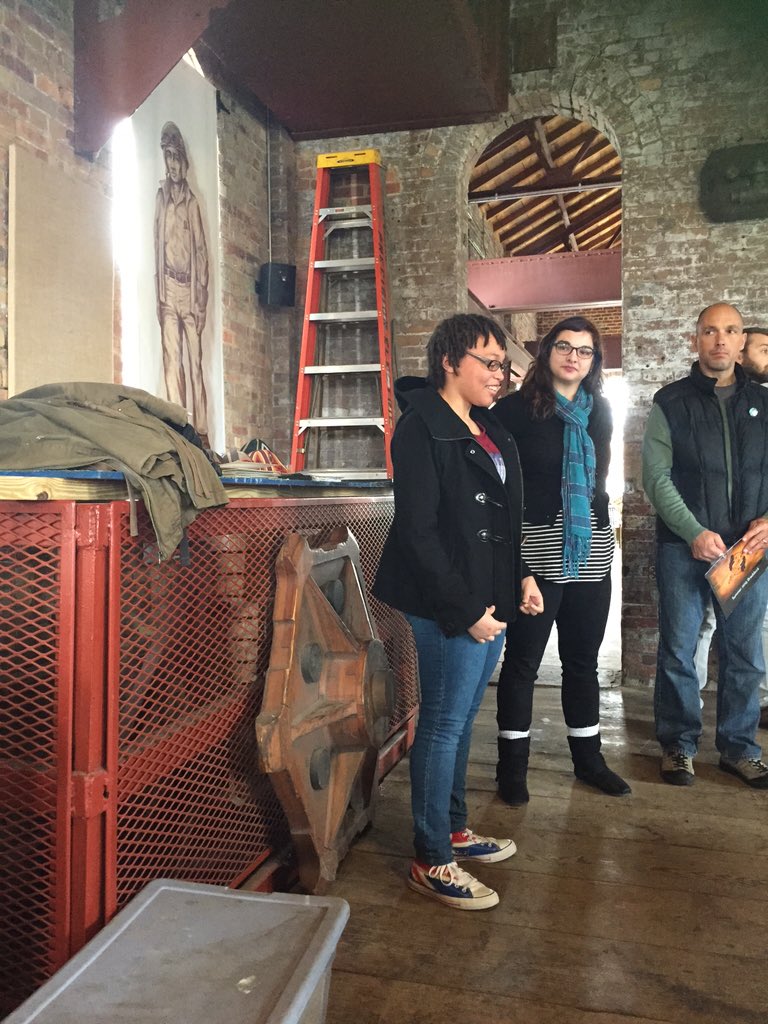 D'aura telling the group all about the technical aspects of #welding