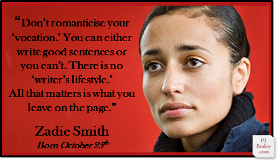 Happy Zadie Smith, award-winning English writer -  on 