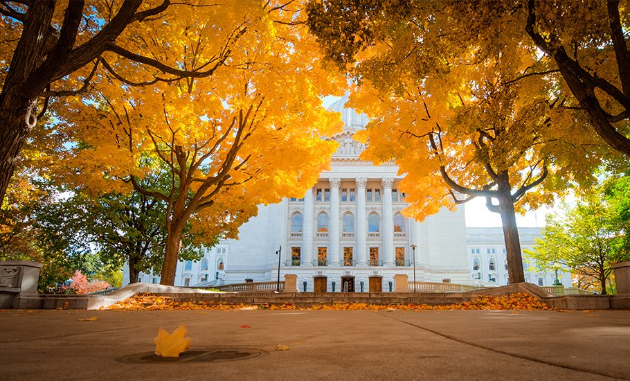 DestinationMSN's tweet photo. #MadisonWI's Capitol building has an urban legend: https://t.co/F2R87BBc0v Pic: Katie Wheeler. #FallInMadison https://t.co/ZqY8UUlA2D