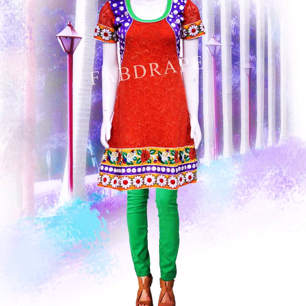 Designer Kurti Art Silk Hot Pink Print Kurtis  Kajols  Indian  Pakistani  Fashion  Tailoring