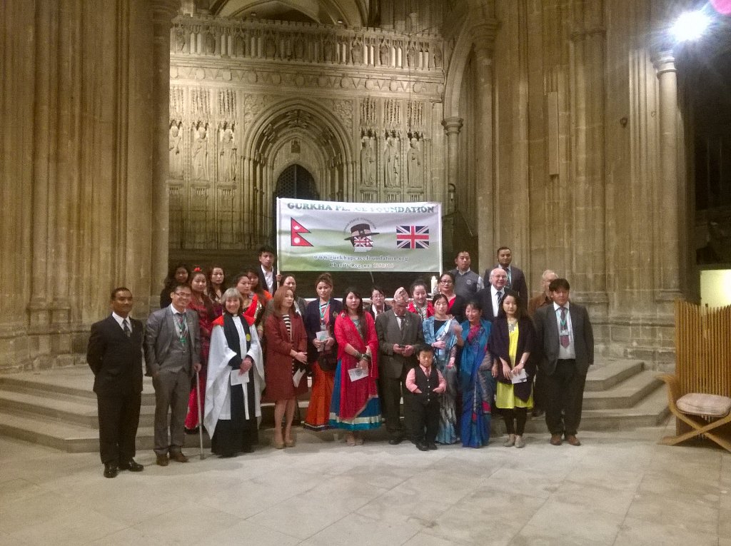 UNAServicePeace's tweet photo. Lovely to welcome the #Gurkha Peace Foundation as part of our celebration @No1Cathedral tonight #Canterbury https://t.co/OBJoHrhxOC