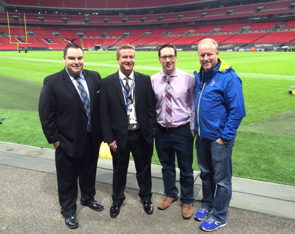 AndyYoungTV's tweet photo. Signing off from Wembley Stadium.  What a week with these dudes and the #BillsInLondon.  Watch us @TWCNewsBuffalo. https://t.co/wpPGCr0HsD