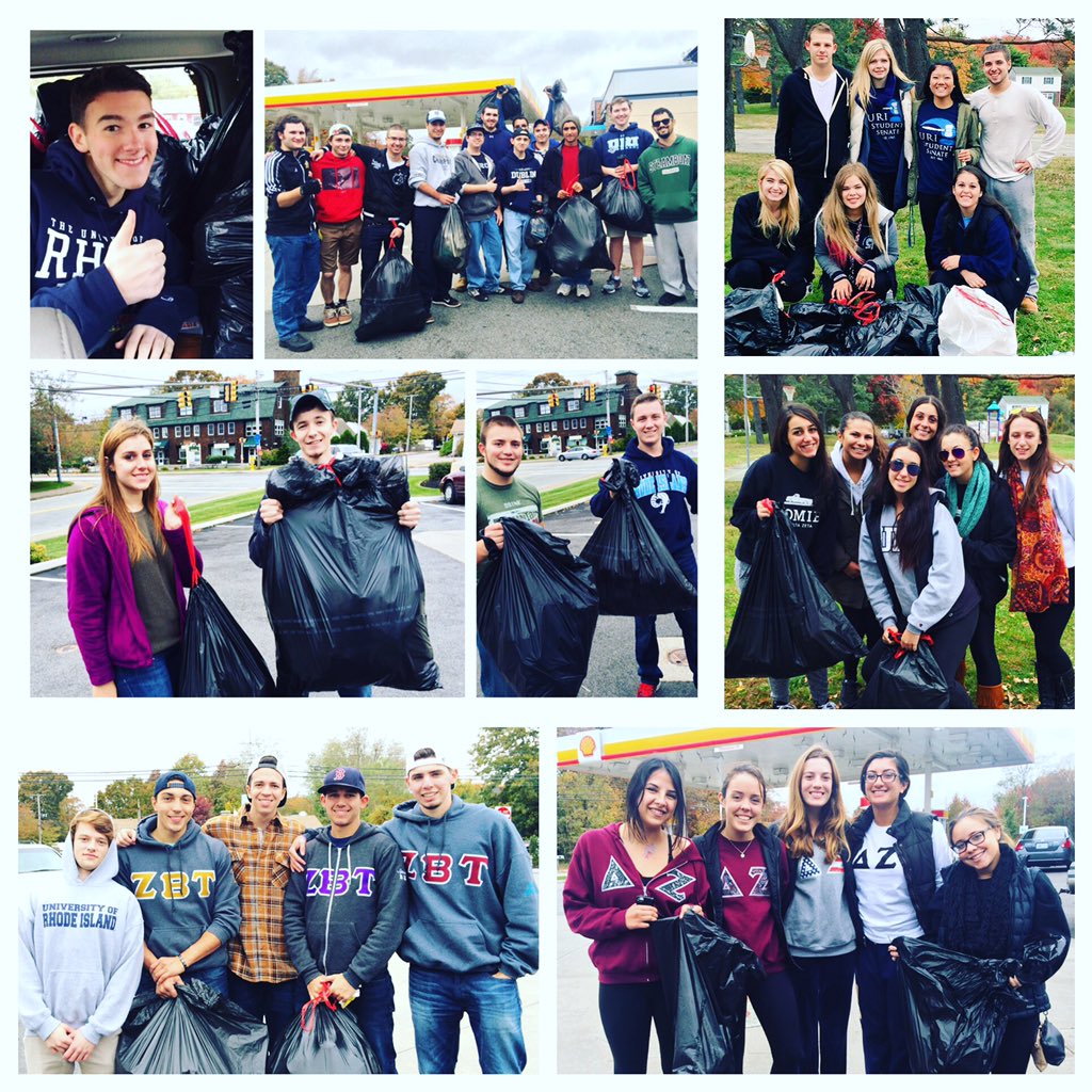 THANK YOU to everyone who came out today to Narragansett for our first off-campus clean up! ♻️🌊