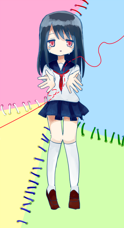 「とあさんのツギハギスタッカート、好きです。メトロノームや時計の針にあせらされてい」|ともりのイラスト