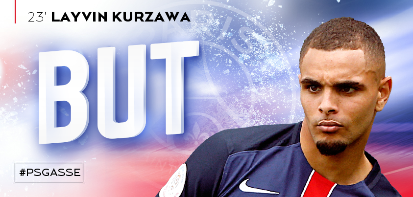 PSG_inside's tweet photo. 23' 1ER BUT DE LAYVIN KURZAWA AVEC LE PARIS SAINT GERMAIN !!!! #PSGASSE https://t.co/L90jFo80ij