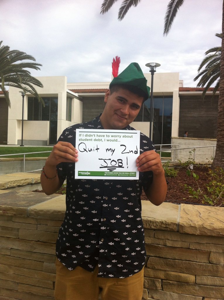 USASUCSB's tweet photo. "If I didn't have to worry about my student debt, I would...quit my 2nd job!" - Moises, UCR #RHT300B #SLOC2015 @usas https://t.co/bWydTuBACz
