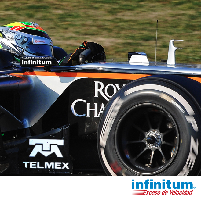 infinitum's tweet photo. #EnInF1nitum @SChecoPerez llevará el #ExcesoDeVelocidad a la Gran Carrera en México. https://t.co/bZcS9ZTHKa