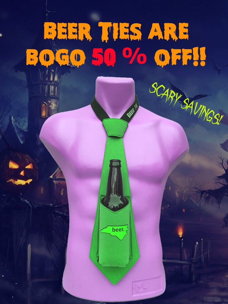 TheBevTie's tweet photo. #HALLOWEEN MADNESS!  @TheBeerTie is Buy One Get One Half Off!  Only @ https://t.co/czqPk6tAfR #beer #tailgate #party https://t.co/KgnFBLxPcZ