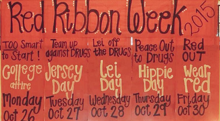 Red Ribbon Week is here. Dress up days are set. Let's see what we can do CHS!#RedRibbonWeek <a href="/KellerISD/">Keller Schools</a>