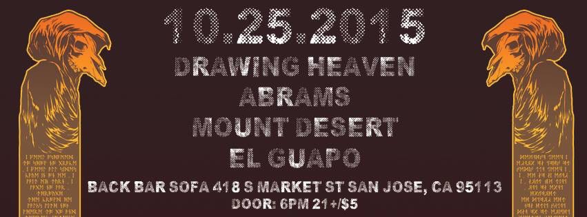mount_desert's tweet photo. Tonight. #BackBarSofa #abrams #drawingheaven #elguapo #heavyrock #psychedelicrock #stonerrock https://t.co/erJEh8VCJw