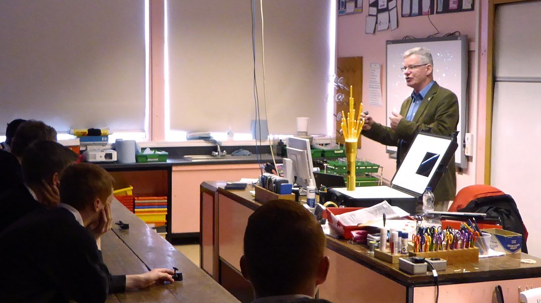 light2015scot's tweet photo. #MaxwellTorch and @martin_astro in Wick High School for #IYL2015. https://t.co/Iq1lrhrZdr