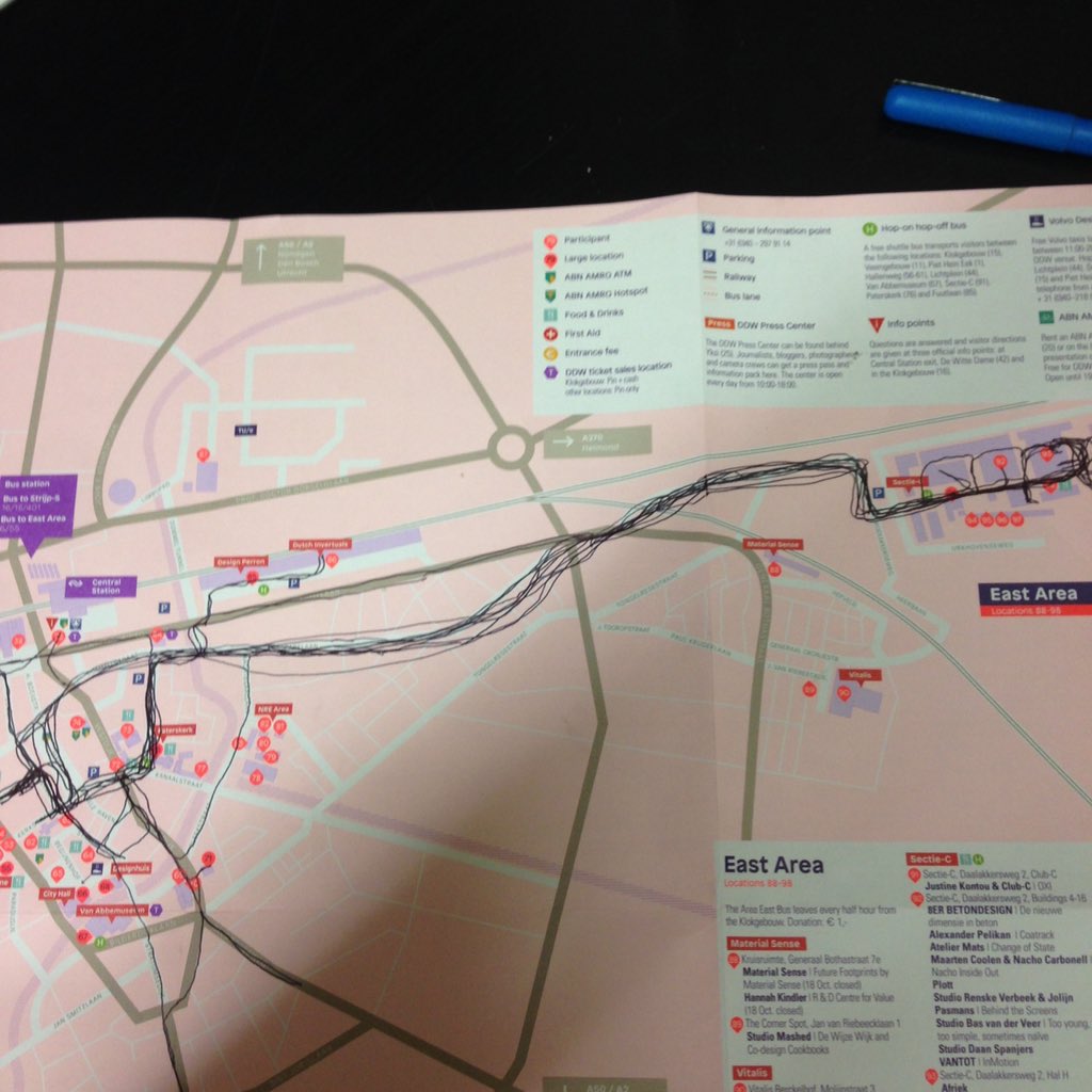 Een legpuzzel, gratis en voor niks. Met mijn route van afgelopen week. Ongeveer. #robheid