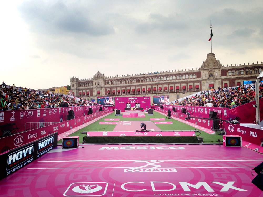 worldarchery's tweet photo. The stands here are absolutely packed. 4,500 people! #MexArchery #Archery https://t.co/LF497Wloq7