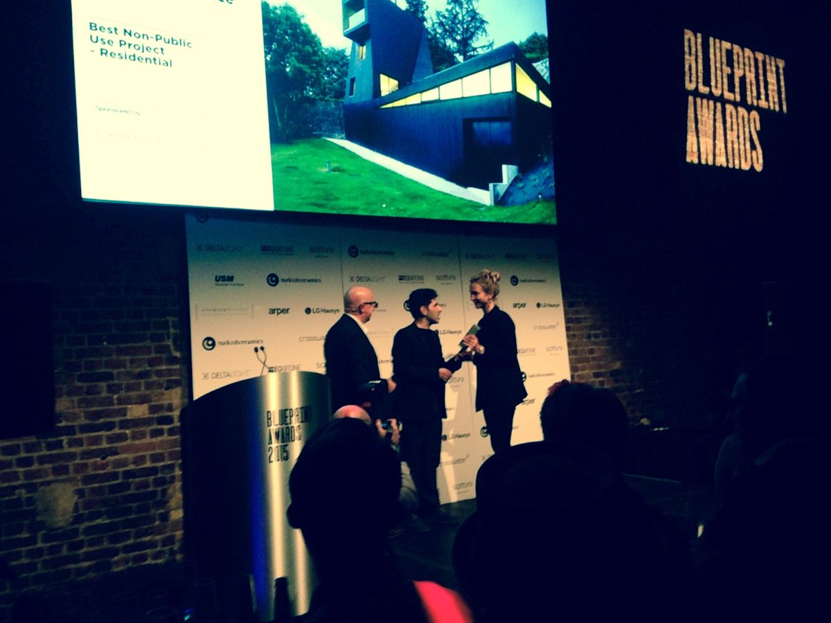 Flan_Studio's tweet photo. @blueprintmag Fabulous time at the #BPawards2015 on Thursday. Congrats to @StudioOdileDecq (pic) #architecture #win https://t.co/H8yIeR7IXx