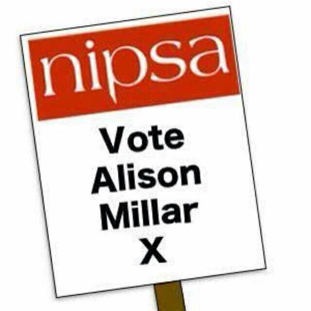 NipsaLefty's tweet photo. VOTE @AlisonMillar15 for @nipsa General Sec the only credible candidate!! @smyck51 @RedRascal_ @Lisahoy1985 https://t.co/xGTlq2BBqb