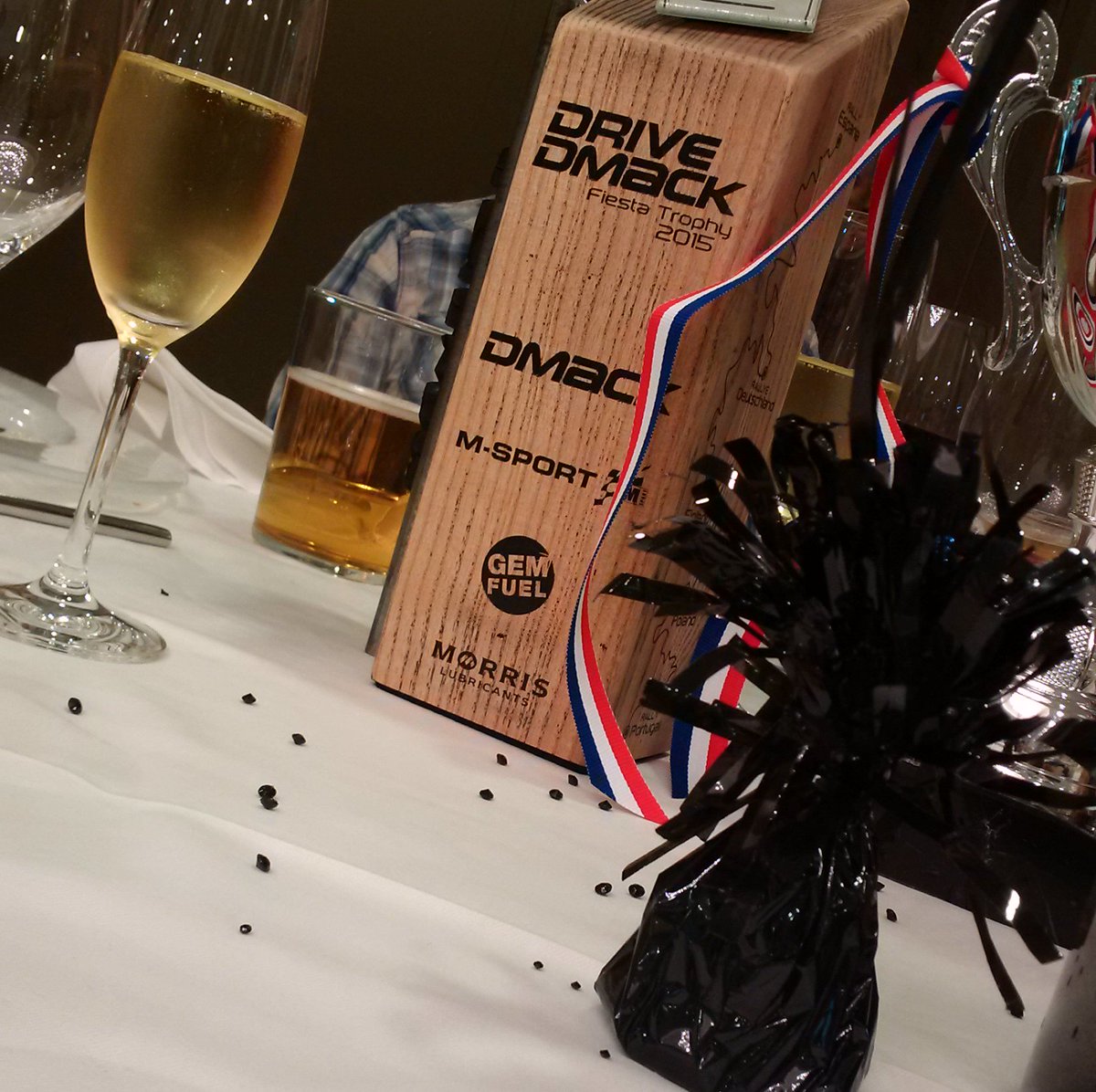 GEMfuel's tweet photo. Prize giving @DMACK_Tyres Trophy 2015. Champagne! #wrcspain #wrc #dmack #ford https://t.co/BVBuIwk3Vw