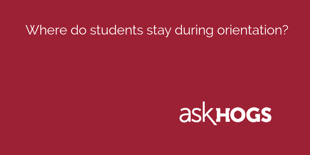 AskHogs's tweet image. Where do students stay during orientation?

Learn here: asku.co/AskHogs/questi…