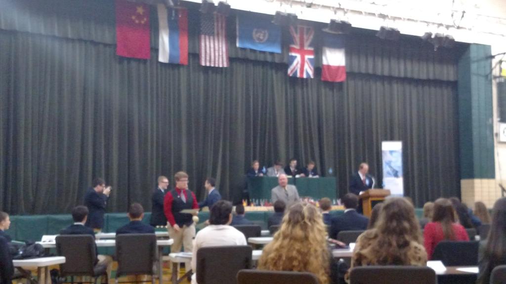 MentorModelUN's tweet photo. Trevor Pugh, wins the gavel for Outstanding Delegate! #onceacard #CLEIMUN https://t.co/bagDX89VFG