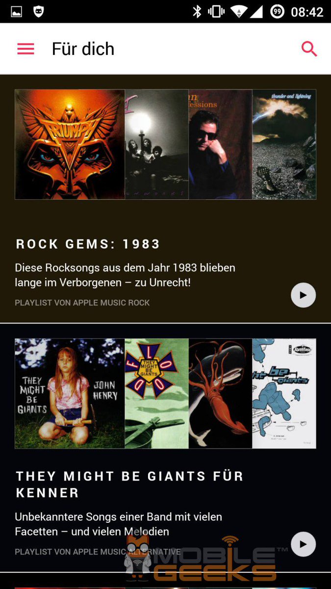 Tech_Stf's tweet image. Screenshots of Apple Music for Android pop up techstf.com/2015/10/26/scr… #Apple #Google #Android #Mobile