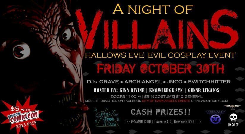 SYNFULDREAMZENT's tweet photo. THIS THURSDAY @KarmaLoungeNYC FRIGHT NIGHT PRE HALLOWEEN PARTY. FRIDAY NIGHT E2 NIGHT OF VILLAINS @pyrsmidclubnyc https://t.co/nVgEoTrn3v