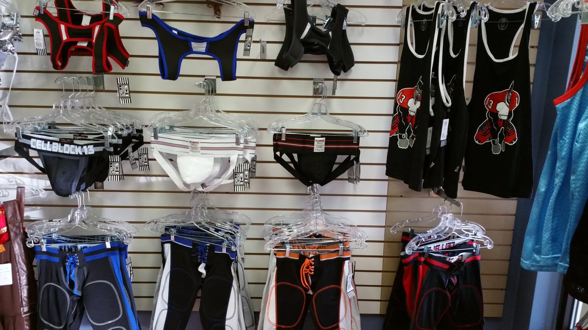 DevaDave's tweet photo. DevaDave open today till 8PM. #corsets #abba #fitness #gunoil #halloween #addictedes #andrewchristian #cellblock13la https://t.co/LMFAdGH16l