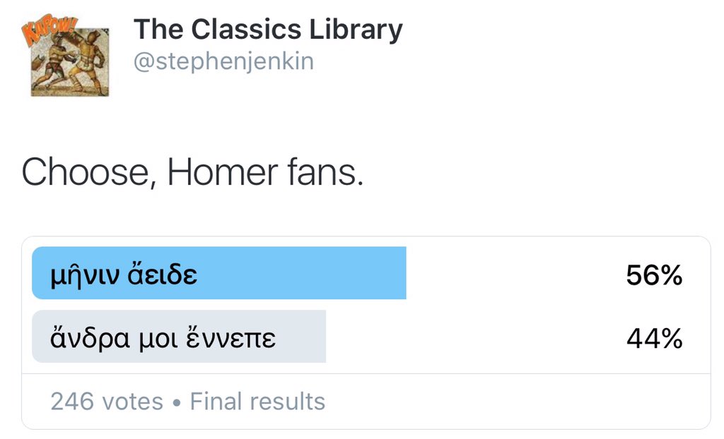 StephenJenkin's tweet photo. Time's up! Iliad beats Odyssey.
But why? #homervshomer
https://t.co/JbITXyv65b https://t.co/OGZC1QaHIl