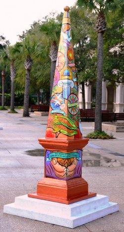 FlHistoricCoast's tweet photo. Take a walk through #StAugustine to see the Obelisk Art installations https://t.co/rH2CMlDLp7 https://t.co/iO0OwaRZik