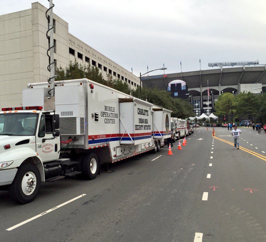 CFD_Alarm's tweet photo. Your CFD is on duty this evening @ BOA Stadium to keep you safe during #SNF Go Panthers! #KeepPounding #PHIvsCAR https://t.co/DeHqJEBkq1