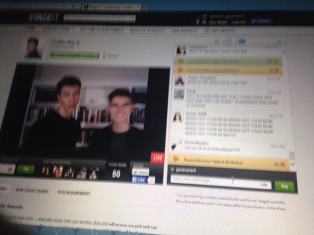 ghostlygena's tweet photo. #CollinsKeyLive this was the perfect way to end a great weekend @CollinsKey @itsDevanKey https://t.co/giIri5k0KJ