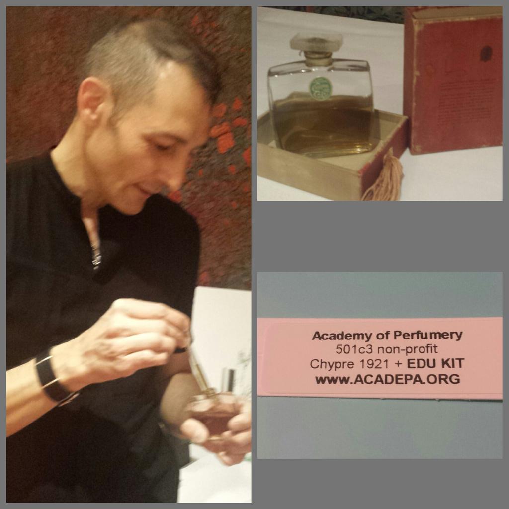 SabatiniOnStyle's tweet photo. Perfumer #christophelaudamiel shares perfume from 1921 @COTYInc at #sniffafallball2015 @sniffapalooza.#perfume https://t.co/OMcsbPRQ1k