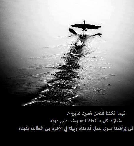 عابرون والدنيا ليست لنا