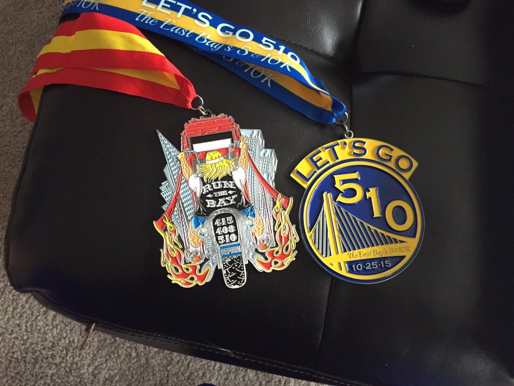 WillAdams1977's tweet photo. @reprunning love the medals, the Harley guy reminds me of my Dad!! #LetsGo510 #510born https://t.co/TviUY9cmNF