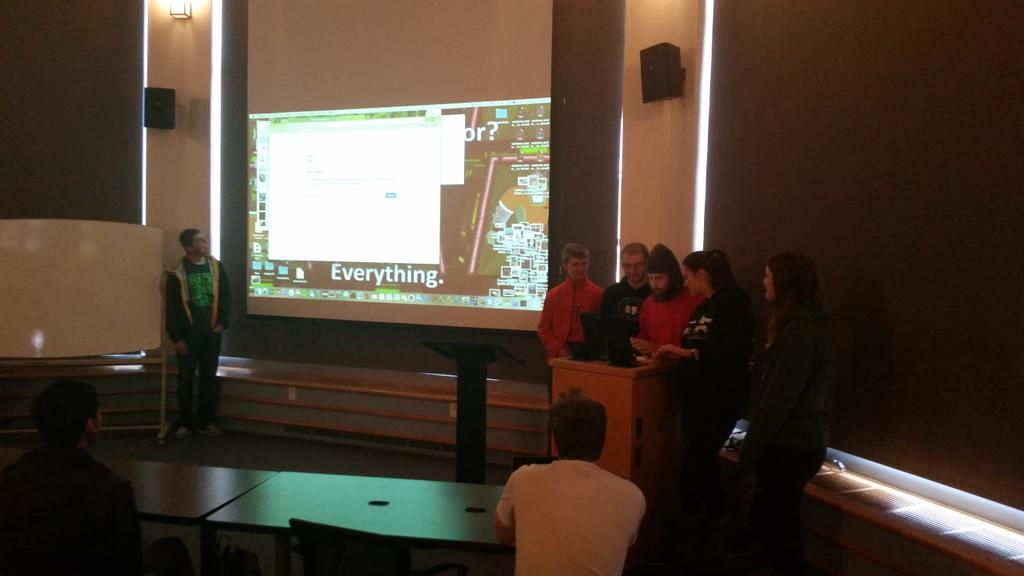 UODevClub's tweet photo. The presentations were awesome. Great work, teams! #HackTownUSA2015 https://t.co/nyYflscbK5
