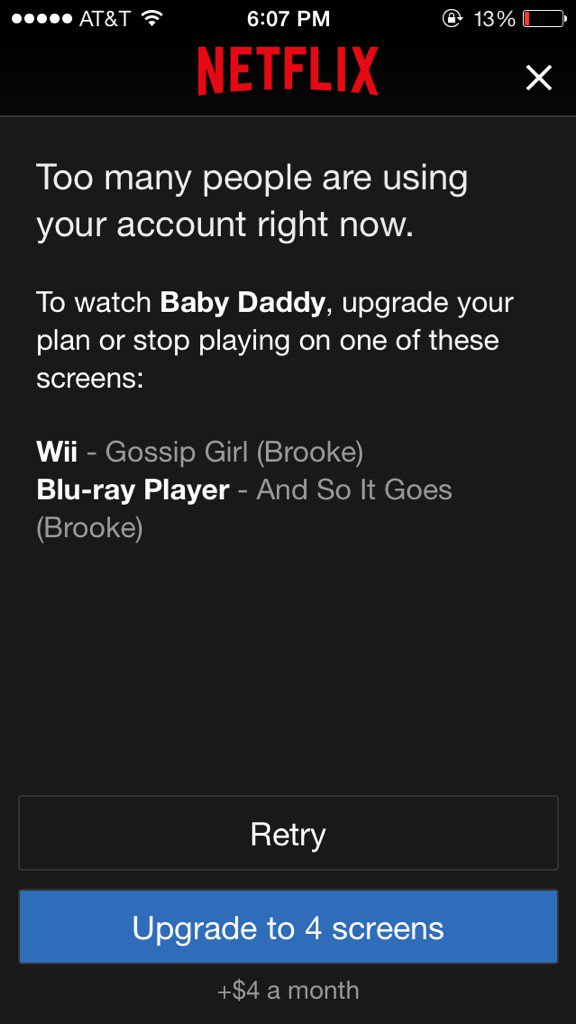 haleykrieg's tweet photo. When you can't watch Netflix bc Brooke is watching not one, but TWO shows😑😂 https://t.co/rdZxk43gG2