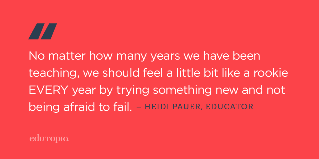 edutopia's tweet photo. Don't be afraid to try something new. https://t.co/uyg7mBSuV7