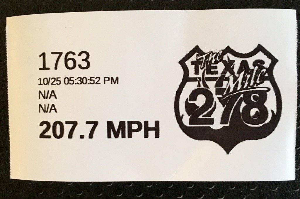 ValerieThompson's tweet photo. So far 207.7mph! We need one more day to get this bike over 217mph. Weather is not helping us here in Texas! https://t.co/IsW9pZezhp