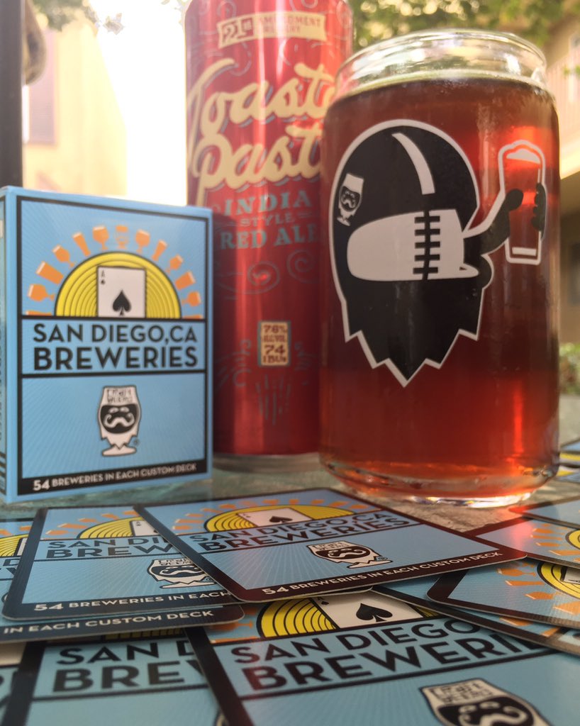 Football Beerd glass and new #SDbeer playing cards available at craftbeerd.com 🍻♥️♦️♣️♠️