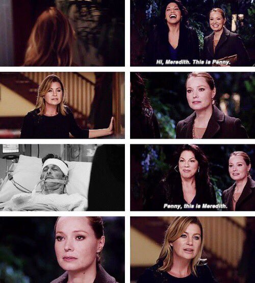 ShepherdGreyx's tweet photo. "Hi Meredith. This is penny" 

Painful doesn't even come close to what this makes me feel😥😐💔 https://t.co/y2tsN3fZ9n