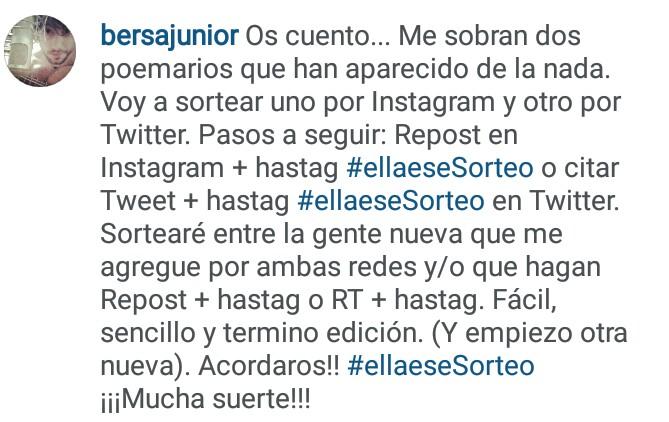 Bersajunior's tweet photo. ¡SORTEO! quedan 2 poemarios para terminar edición. En las fotos explico cómo os los podéis llevar! #ellaesesorteo https://t.co/VCO4Zwtgfs