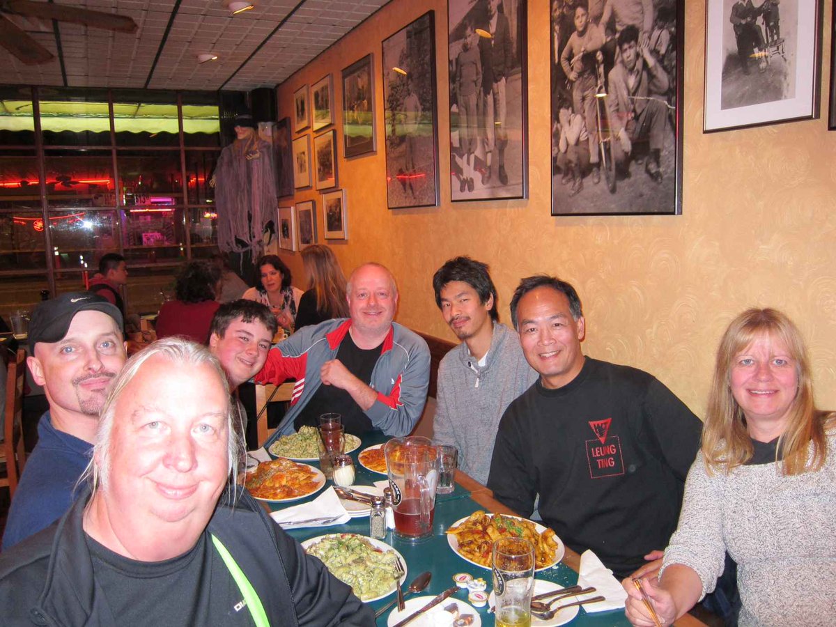 Tradition: Last night after 6+hours #WingTsun Kung Fu #Vancouver seminar, dinner @AntonsPastaBar Best Italian!