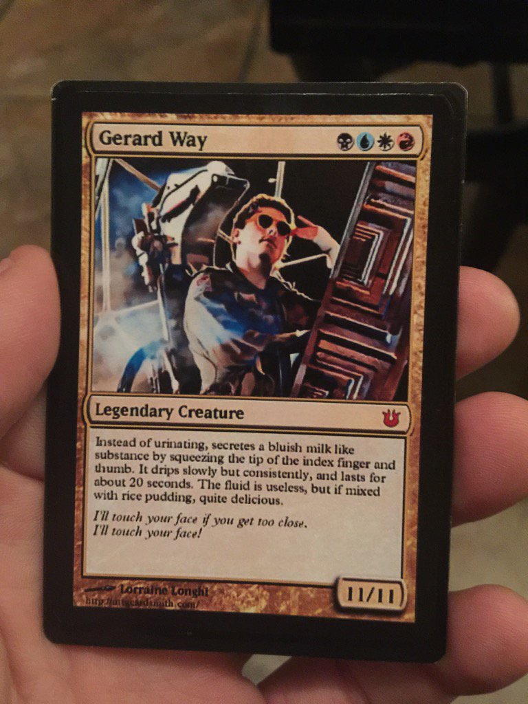 gerardway's tweet photo. Greatest card ever thank you! https://t.co/CRc99IoD13