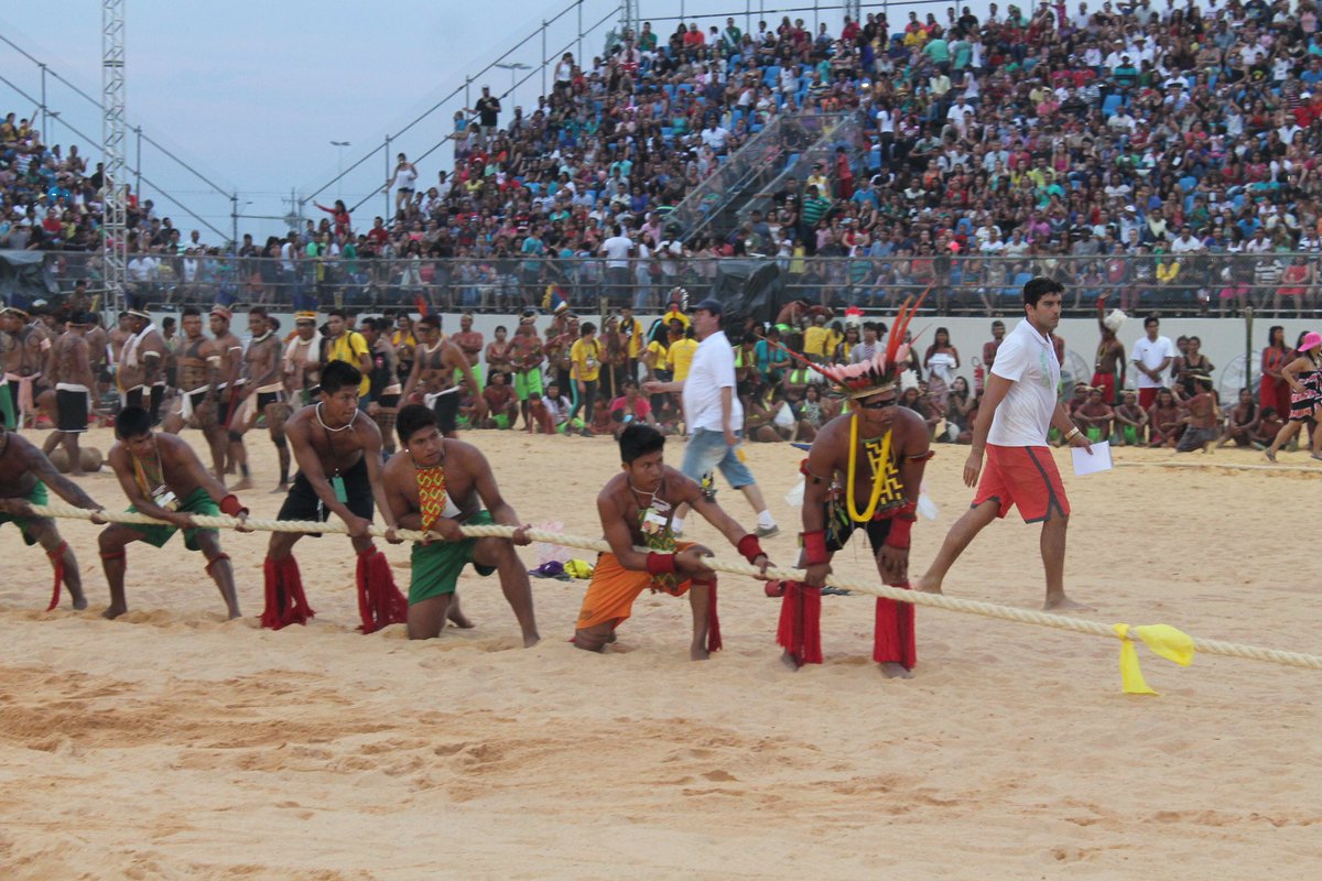 jornalistavitor's tweet image. Um dos destaques de hoje nos @JMPI2015 foi o cabo de força! Olha ai os #Javaé mandando ver! #VempraAldeia