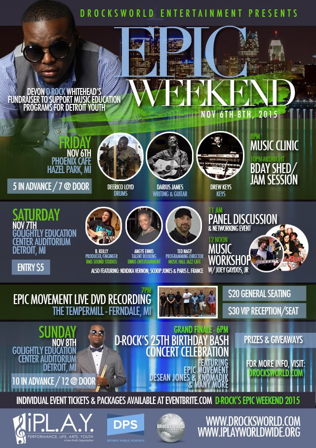 iplayworldwide's tweet photo. @FrankieDarcell #DetroitGivesBack Local musician hosts 3-day music event to benefit music programs for DPS students. https://t.co/lUcSEGXf88