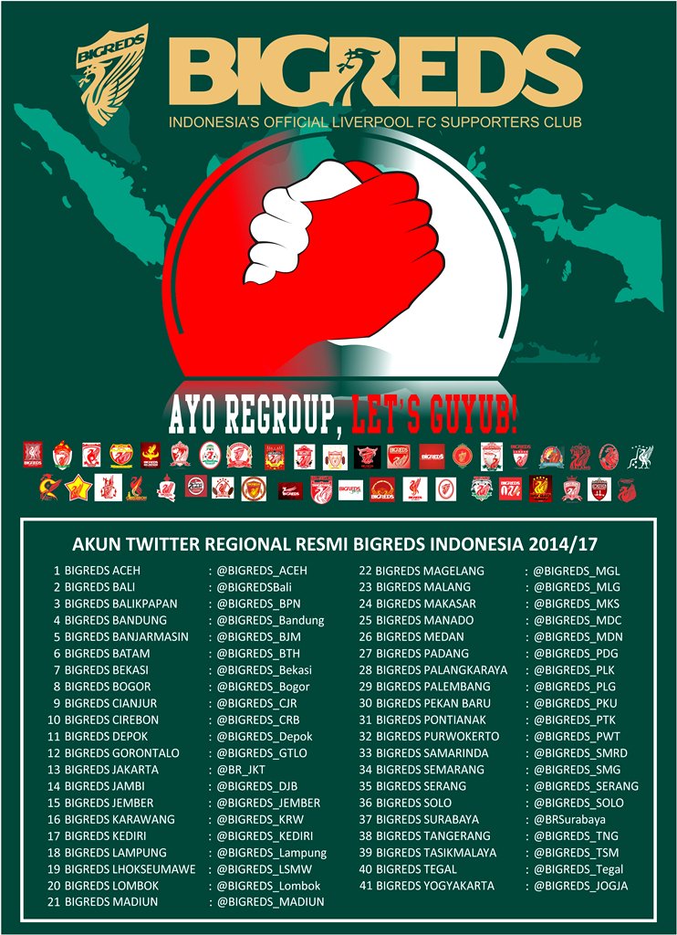 999forev3r's tweet photo. Berikut adalah Akun Twitter Regional Resmi BIGREDS IOLSC 2014 - 2017 https://t.co/DOwuXPXh1C