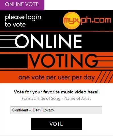 demipilipinas's tweet photo. Hi Lovatics! Don't forget to vote for Confident MV on https://t.co/1aosu4qxSO TODAY! #Confident #ConfidentPH https://t.co/hS83ME60Nc