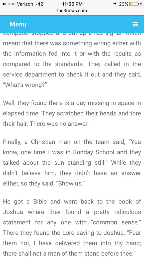 Matthew_Aucoinn's tweet photo. NASA literally just proved the #Bible right... https://t.co/jYEjEVK5DS