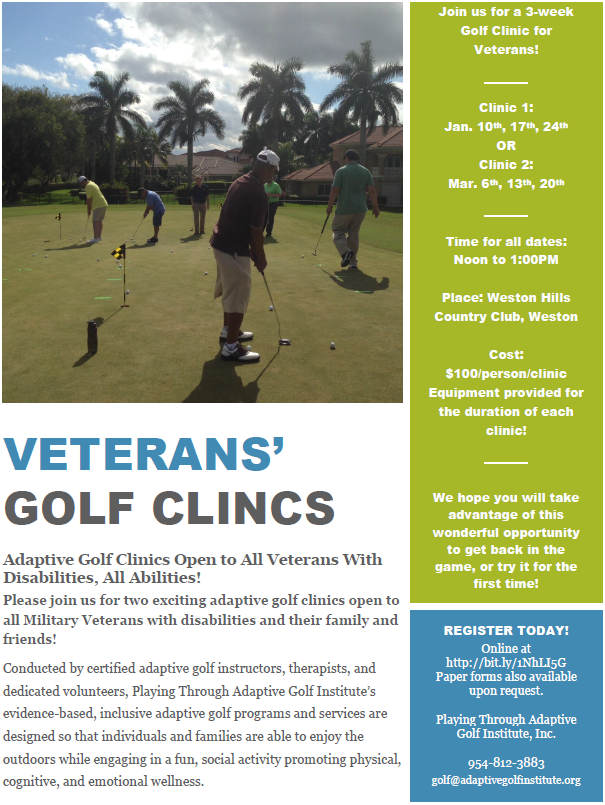 PT_AGI's tweet photo. New clinics for military veterans with disabilities, and their family and friends! https://t.co/npPhPAXl2V
