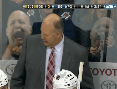 CBSSportsNHL's tweet photo. LOOK: The visitors' bench in Winnipeg can be a strange place. Now there's a dog https://t.co/e5XABsIvqk via @mremis https://t.co/0fRJf9l1LF