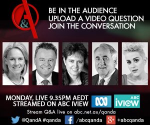 QandA's tweet photo. Tonight watch #QandA with @SenatorNash @fitzhunter @USQVC @TRCMayor @KTNoonant 9.35pm AEDT on #ABC &amp; @abciview https://t.co/XqUF0RvYzo